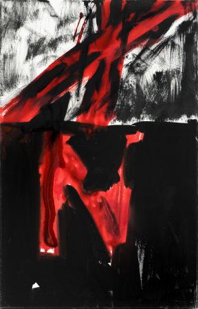 ter Hell · <strong>Violife, Objekt abstrakt</strong> · 2012 · 70 x 45 cm · acrylic, spray on canvas