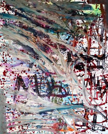 ter Hell · <strong>Muster im Rauschen</strong> [Patterns in the noise] · 2016 · 250 x 200 cm · acrylic on canvas