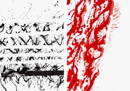 ter Hell · <strong>Turbulence | Chaos</strong> · 2008 · diptych · each 130 x 90 cm · acrylic on canvas