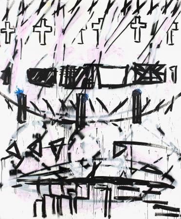 ter Hell · <strong>Change mind</strong> · 2012 · 290 x 240 cm · acrylic, spray on canvas