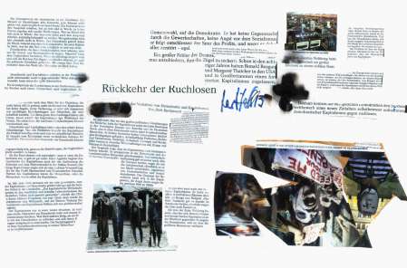 ter Hell · <strong>Rückkehr der Ruchlosen</strong> [Return of the infamous] · from the collage series 'L'article' · SpiegelBox 1 (2011–2013) · 30 x 42 cm